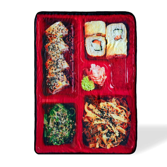 Japanese Bento Box Large Fleece Throw Blanket | Food Blankets | 60" x 45"-Toynk Toys-The Bullish Store