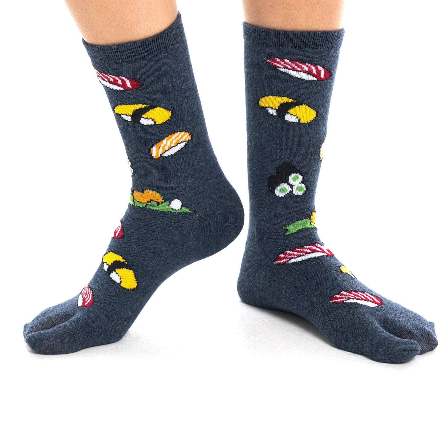 Japanese Sushi Tabi Split Toe Socks | Novelty Flip Flop Crew Socks