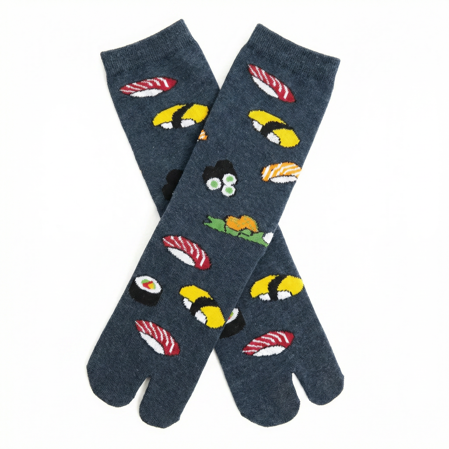 Japanese Sushi Tabi Split Toe Socks | Novelty Flip Flop Crew Socks