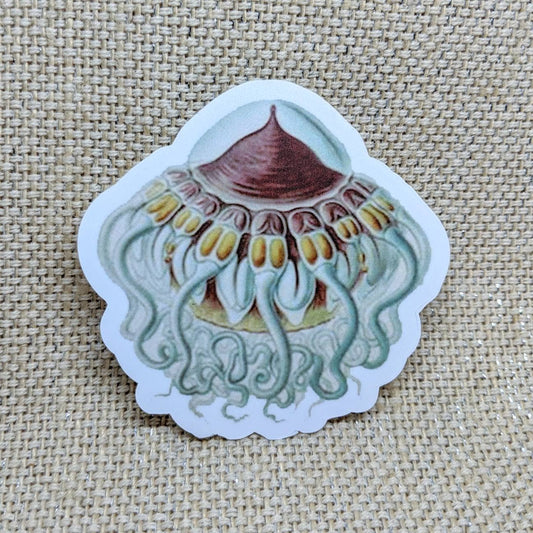 Jellyfish Vintage Art Vinyl Sticker