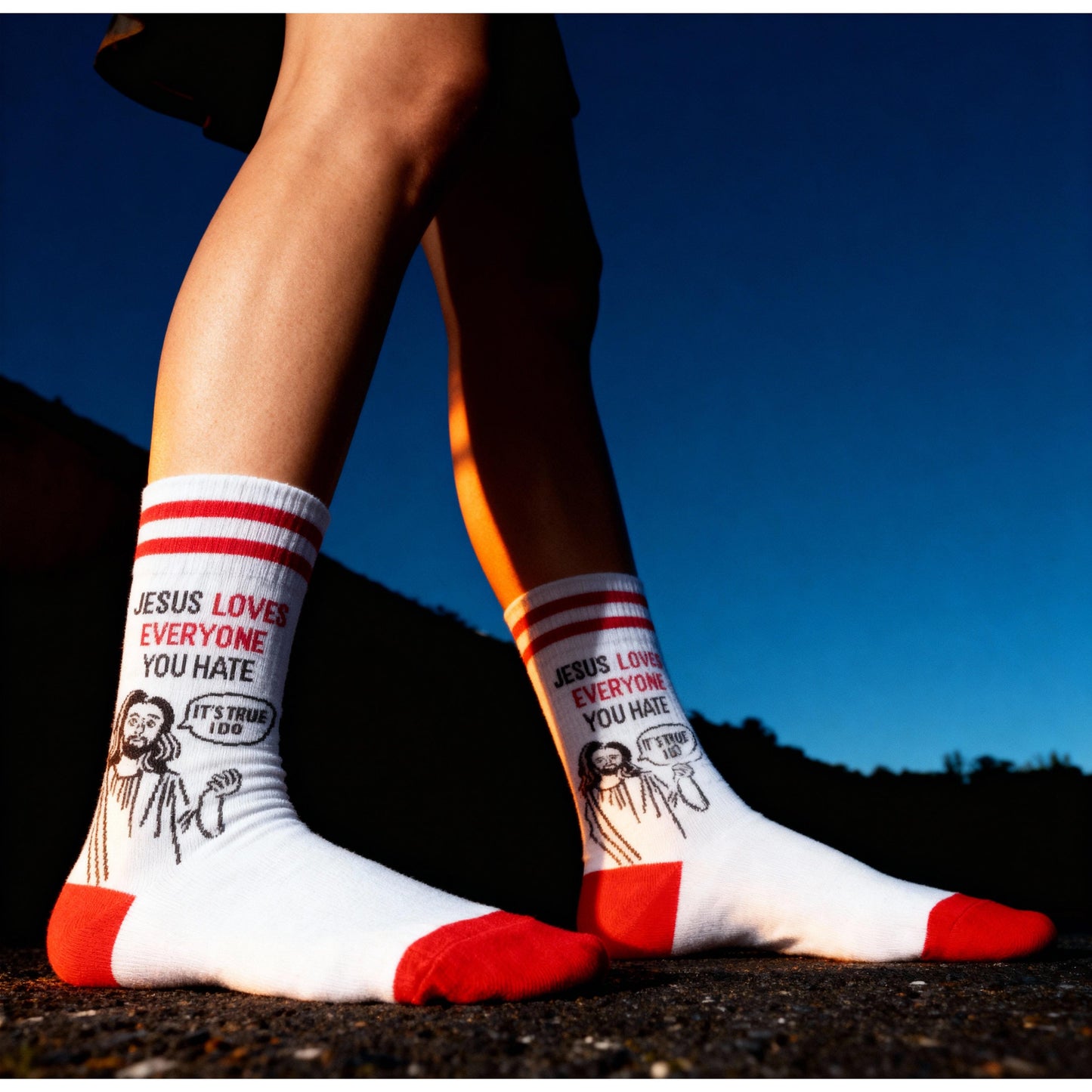 Jesus Loves Everyone You Hate Socks | Unisex One Size Fits Most