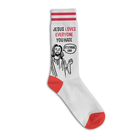 Jesus Loves Everyone You Hate Socks | Unisex One Size Fits Most