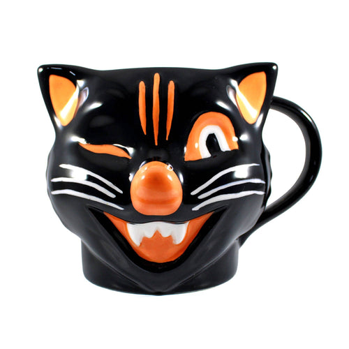 Jinx Cat Mug | Vintage-Inspired Ceramic Tea Coffee Cup | 11 oz