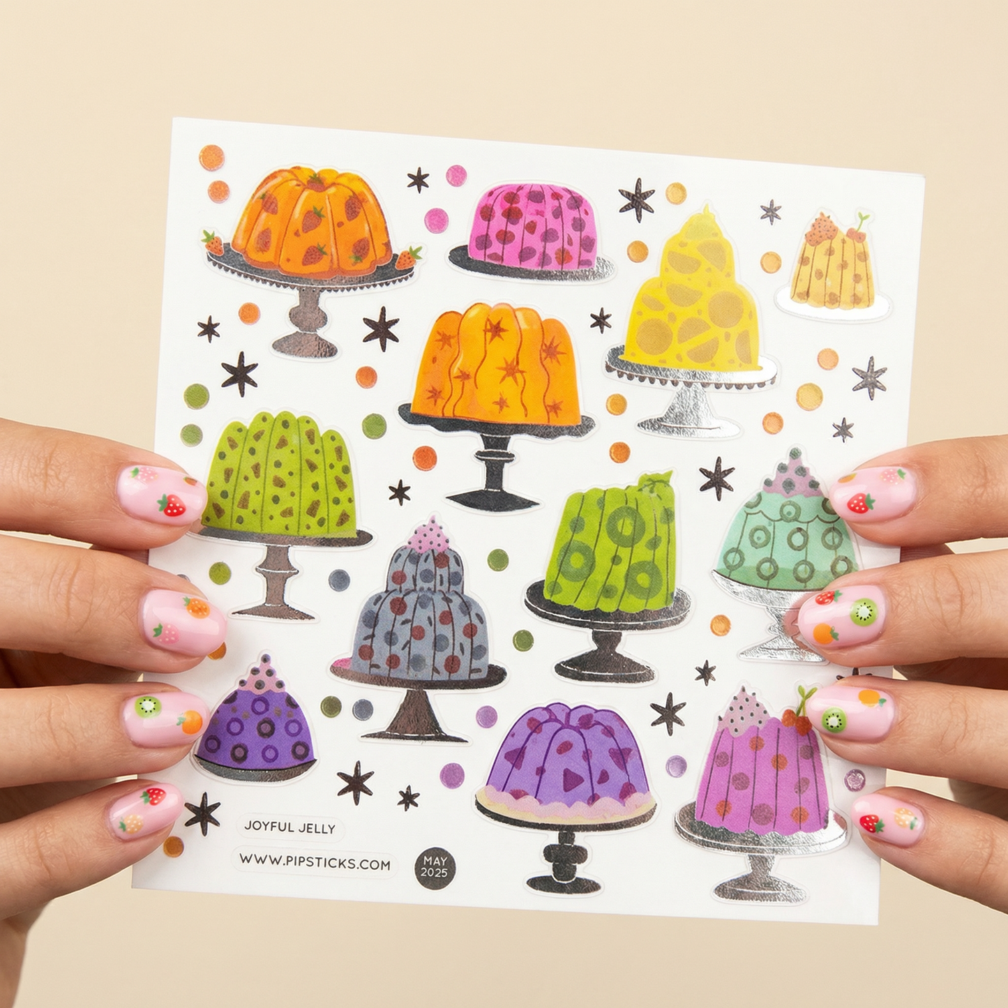 Joyful Jelly Stickers | Colorful Jellies Decorative Decals | Sticker Lovers Collection