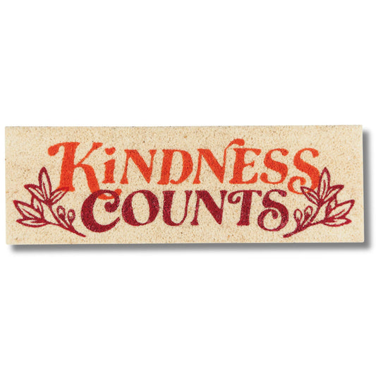 Jubilee Kindness Counts Half Size Demi Doormat | Outdoor Indoor Coir Fiber Rug | 10" X 30"