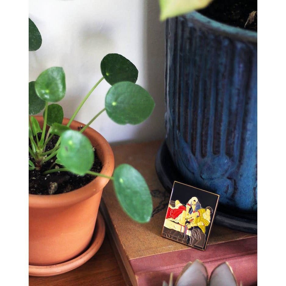 Judith Slaying Holofernes Extra Large Statement Enamel Pin | Soft Lapel Pin | 1.9" x 2.2"