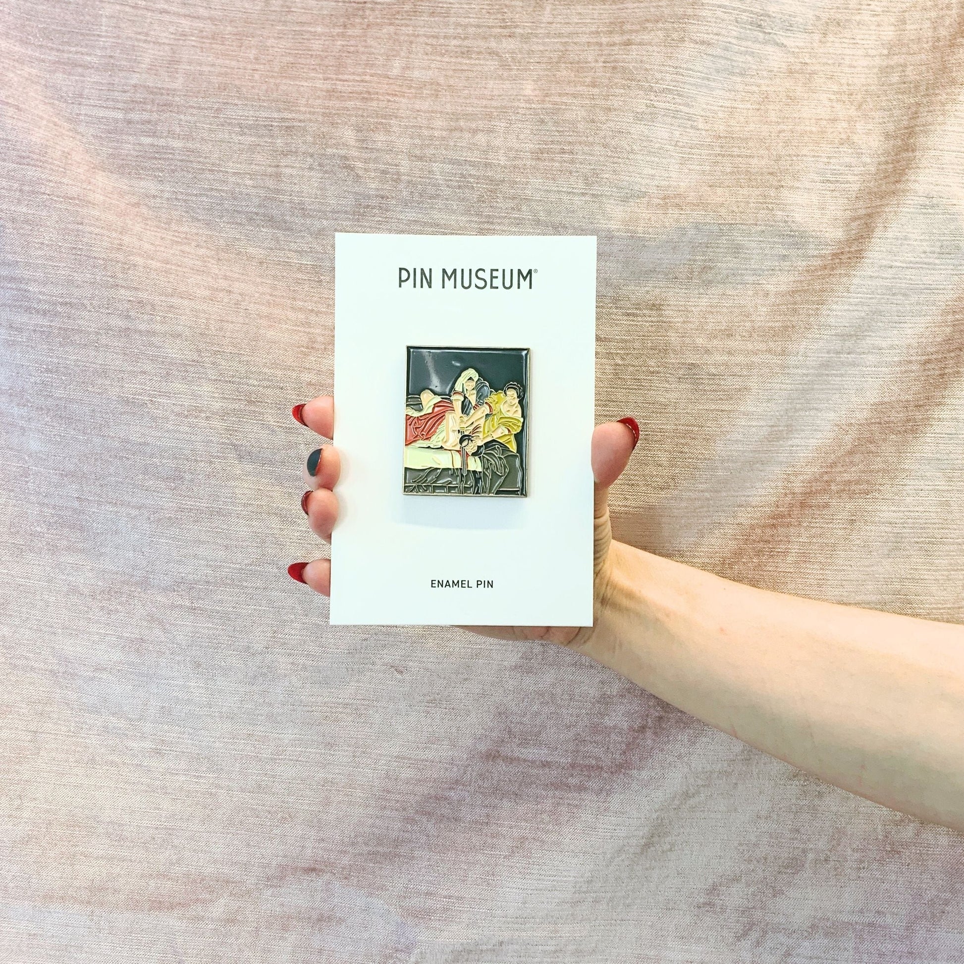 Judith Slaying Holofernes Extra Large Statement Enamel Pin | Soft Lapel Pin | 1.9" x 2.2"