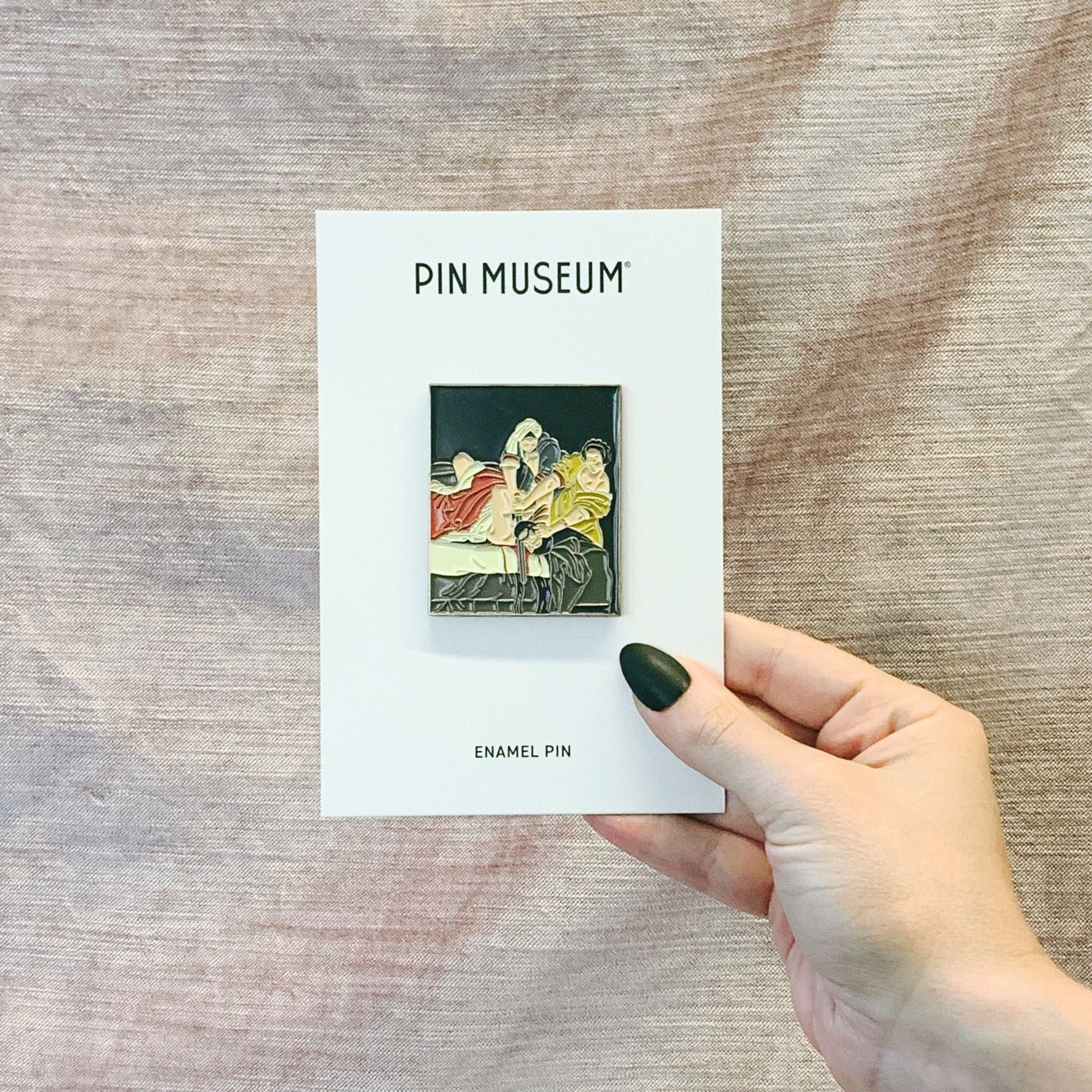 Judith Slaying Holofernes Extra Large Statement Enamel Pin | Soft Lapel Pin | 1.9" x 2.2"