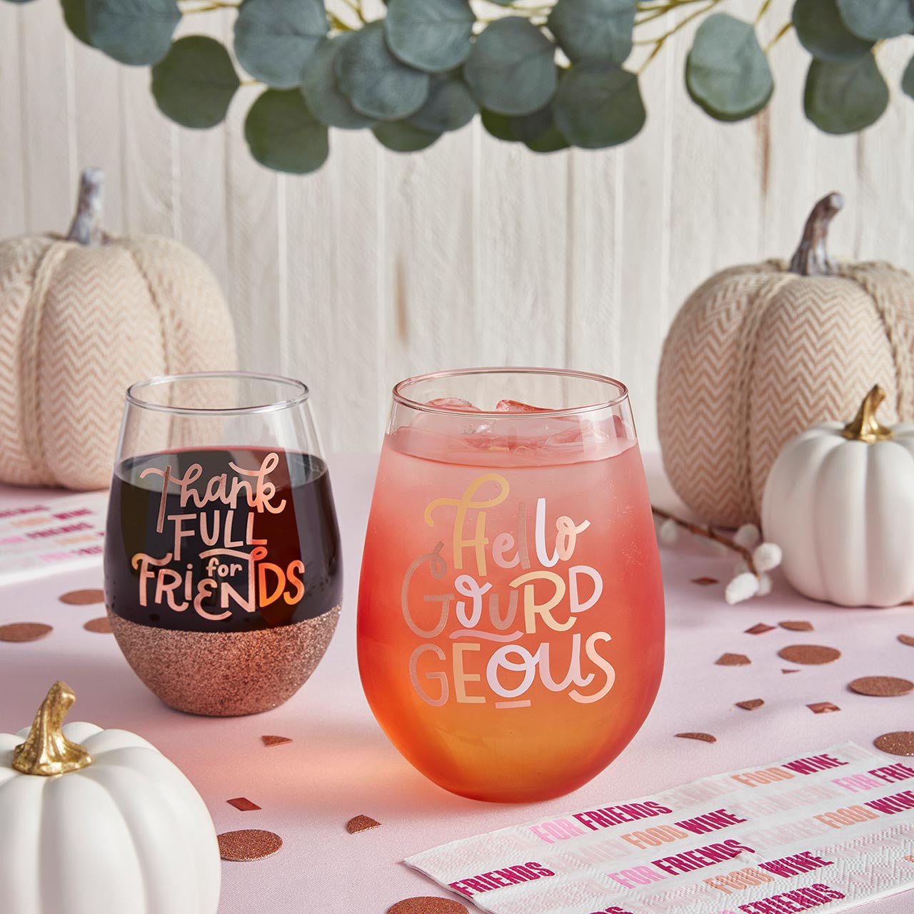 Jumbo Hello Gourdgeous Stemless Wine Glass | 30 Oz. | Holds an Entire Bottle of Wine!