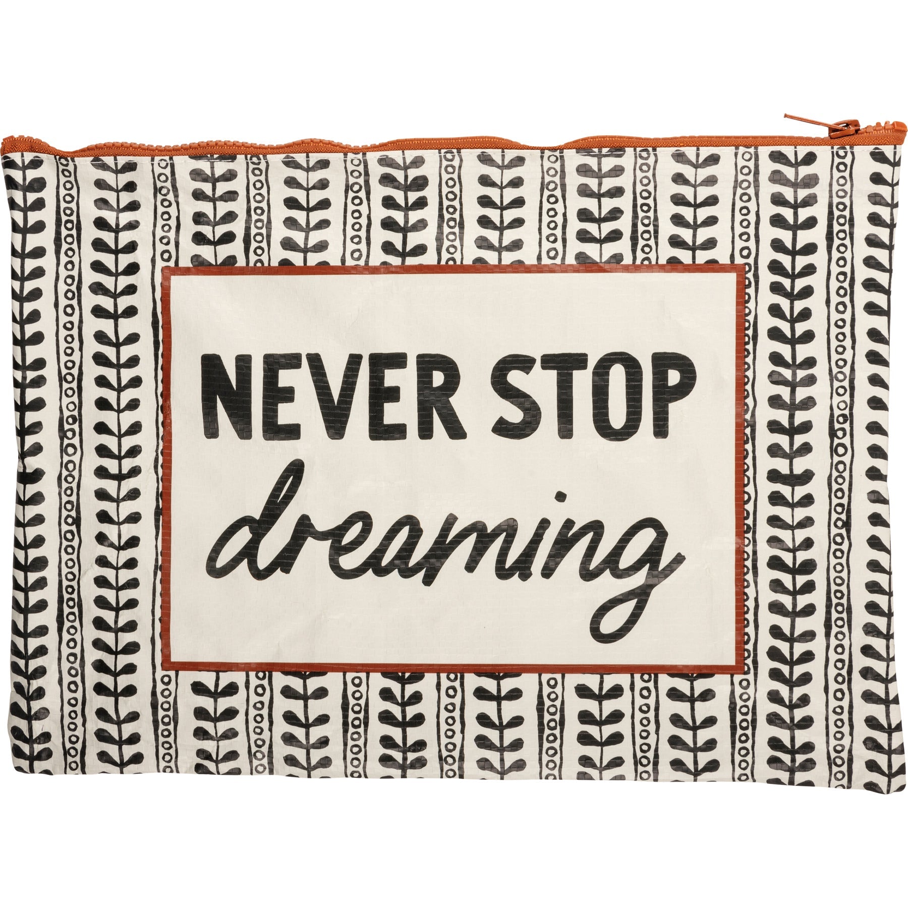 Jumbo Pouch Never Stop Dreaming Zipper Folder | 14.25" x 10"