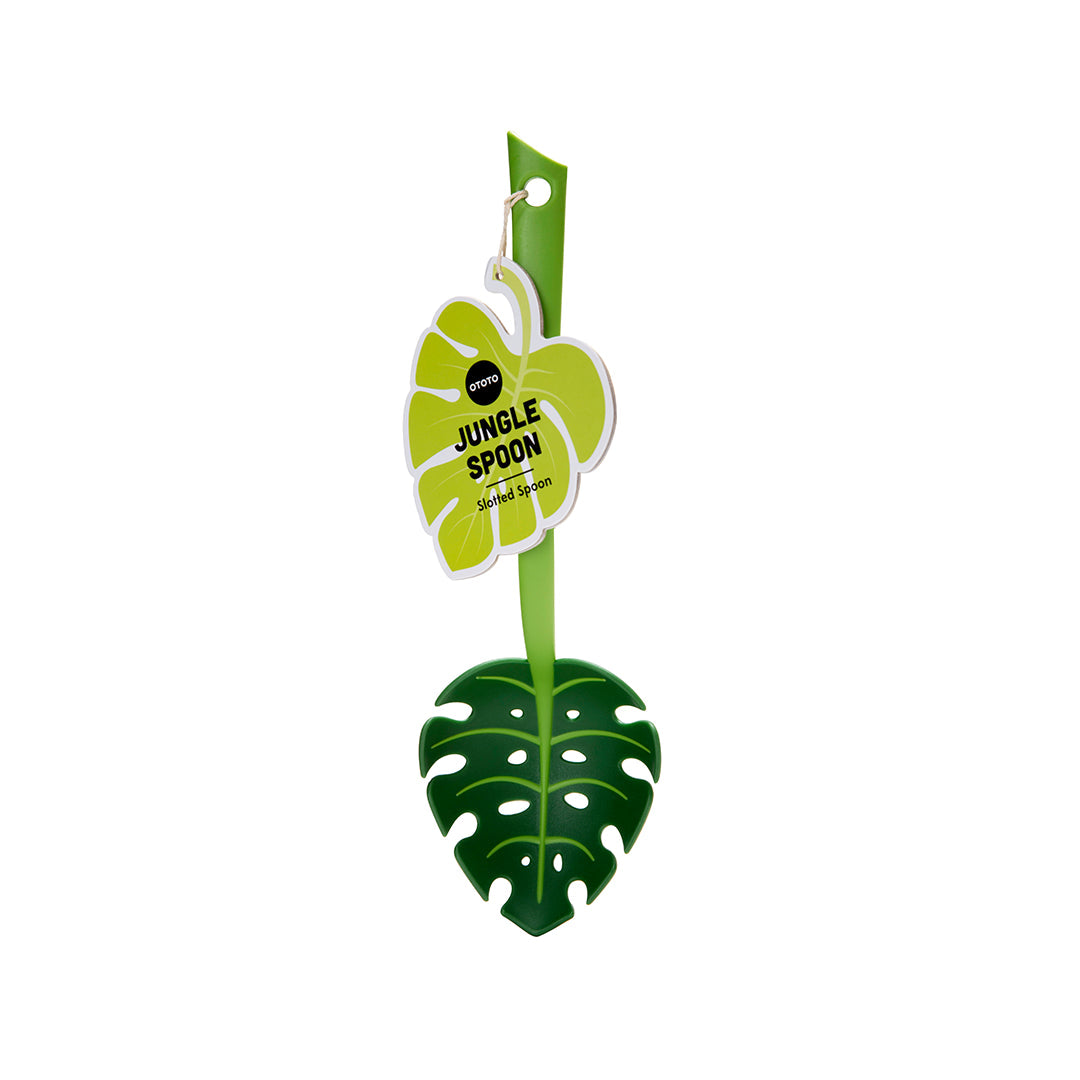 Jungle Monstera Slotted Spoon | Tropical Leaf Ladle