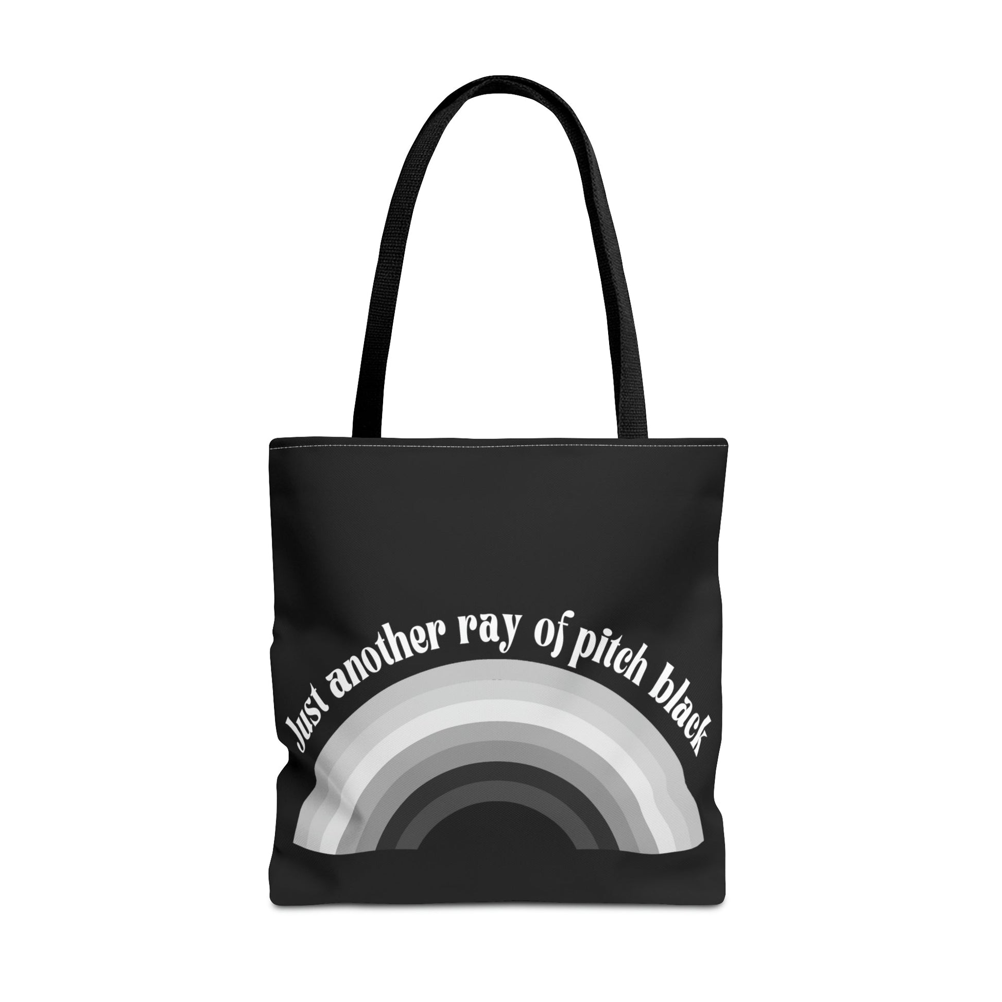 Just Another Ray of Pitch Black Tote Bag in Black | 18" x 18"