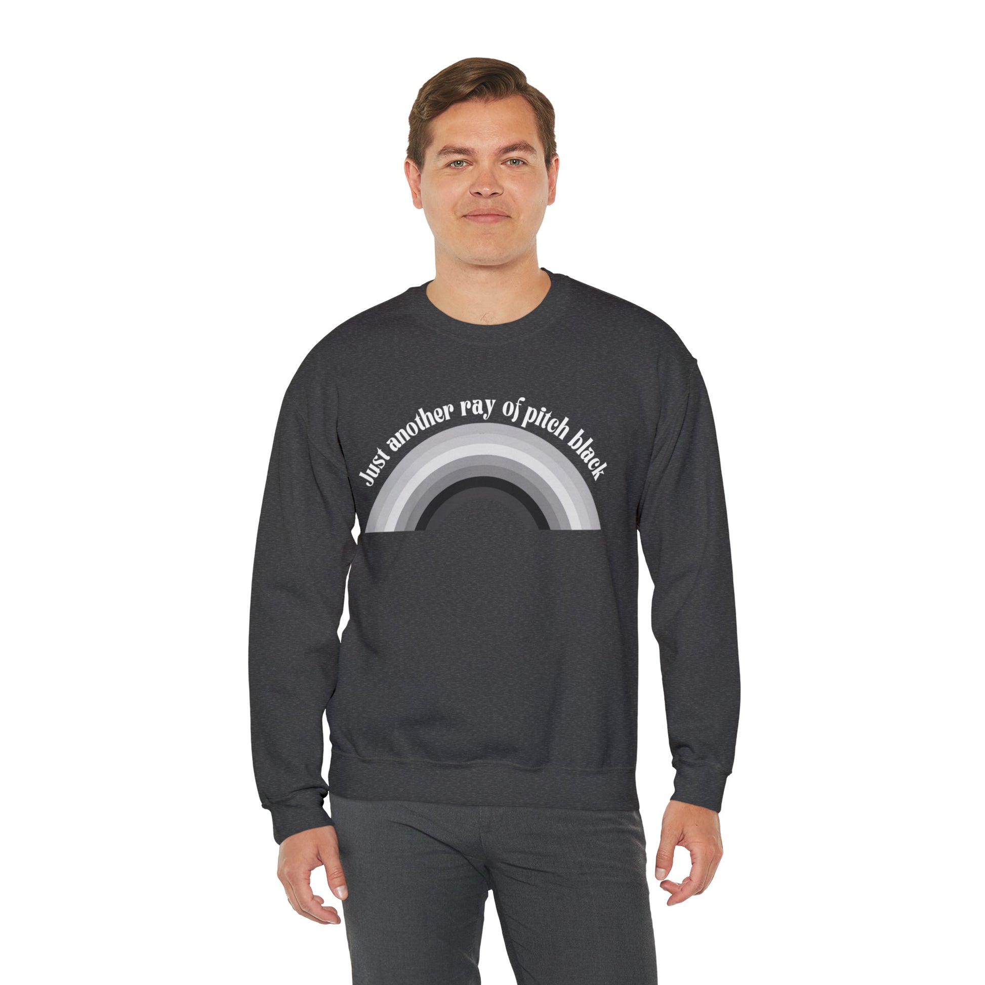 Just Another Ray of Pitch Black Unisex Heavy Blend™ Crewneck Sweatshirt