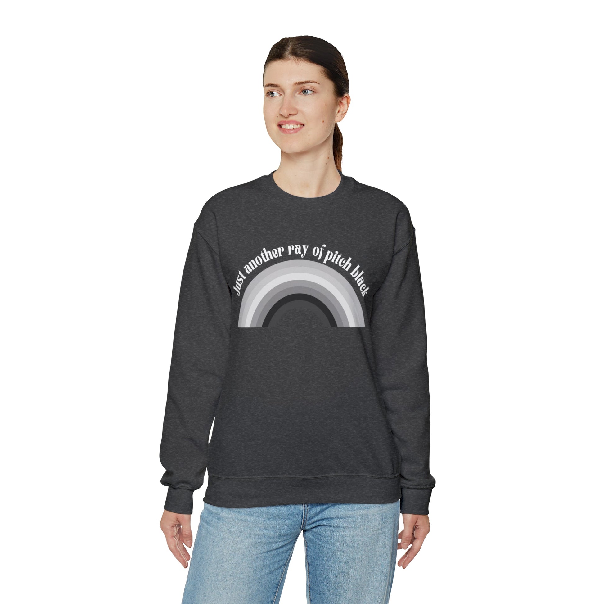 Just Another Ray of Pitch Black Unisex Heavy Blend™ Crewneck Sweatshirt