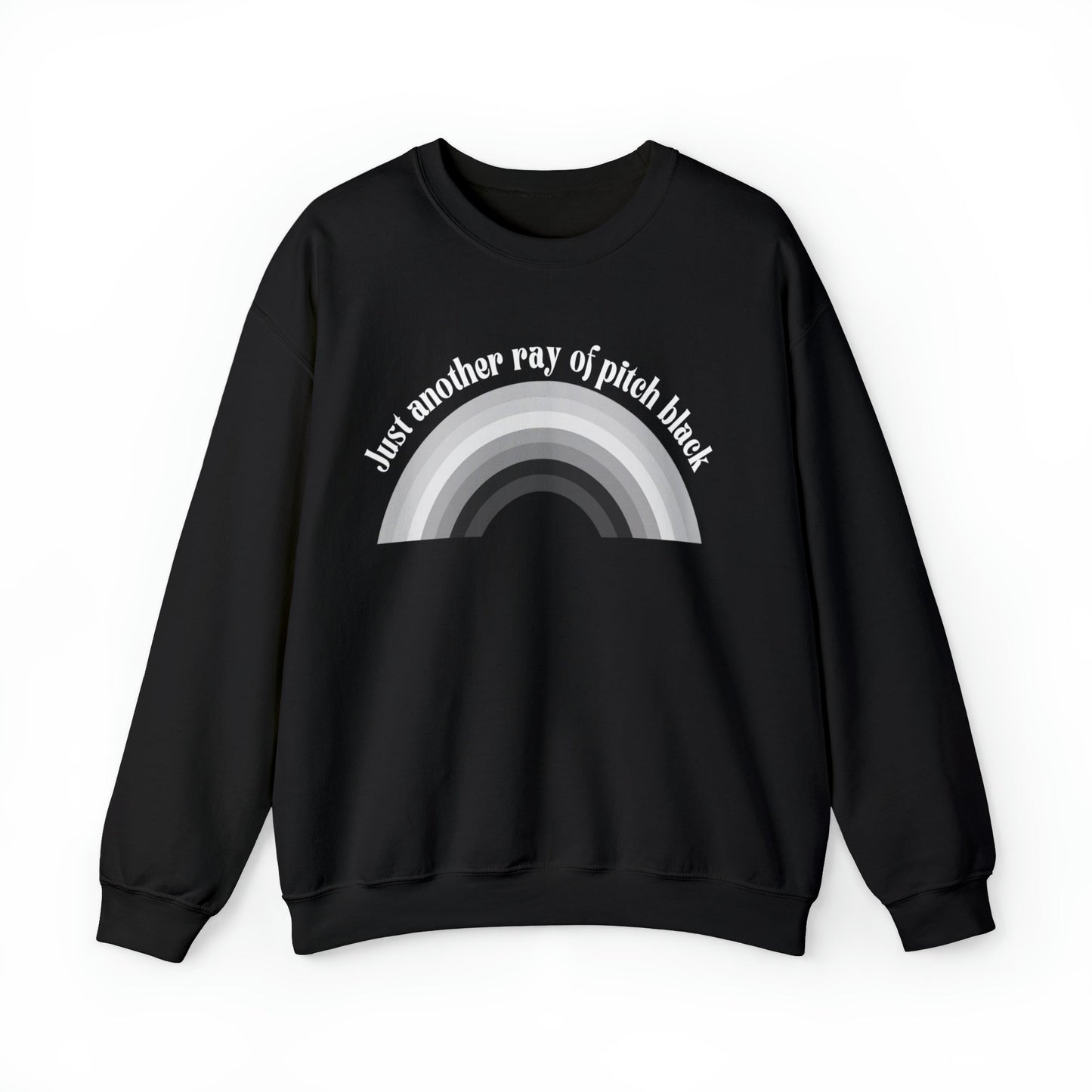 Just Another Ray of Pitch Black Unisex Heavy Blend™ Crewneck Sweatshirt Sizes SM-5XL | Plus Size Available