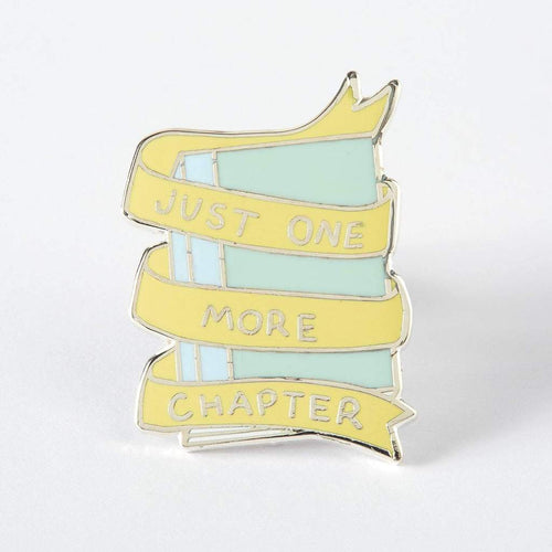 Just One More Chapter Enamel Pin | Book Lovers Bibliophile Brooch Lapel Pin