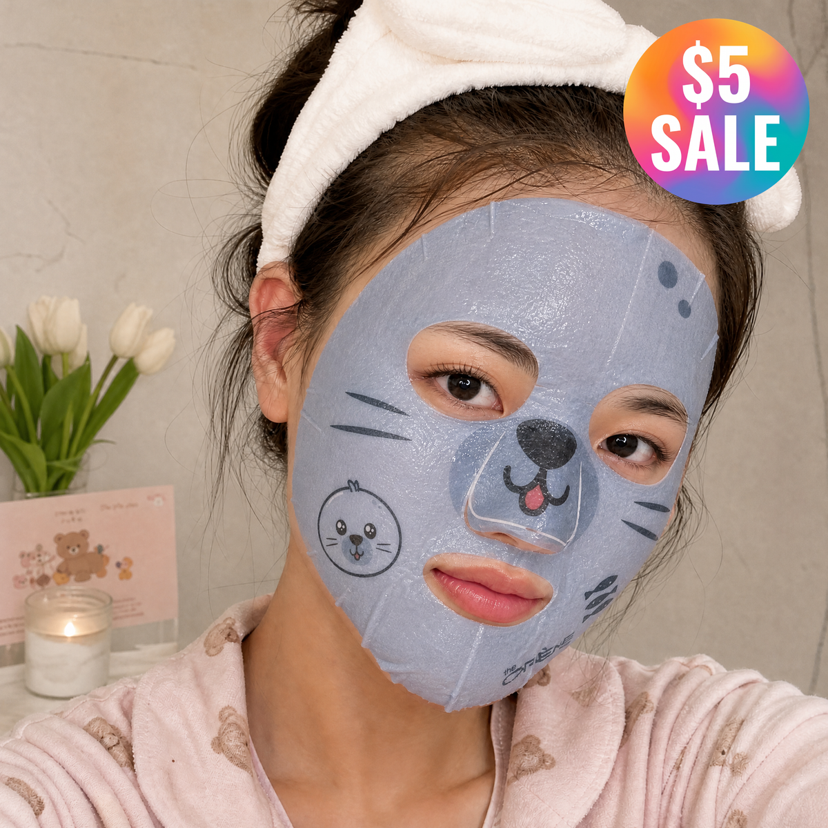K-Beauty Animated Face Sheet Masks | Kawaii Animal Face Cute Skin Care Masks-Crover-The Bullish Store