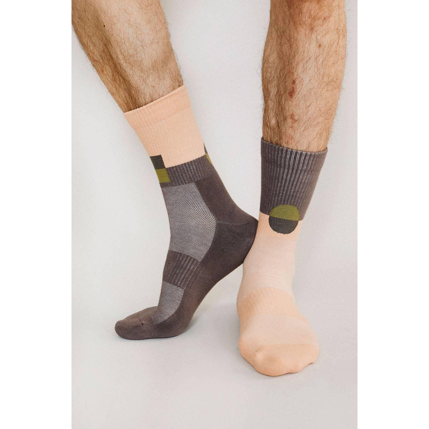 KC Crew Socks in Plum | Men's Mismatched Two-Tone Crew Socks | One Size Fits All