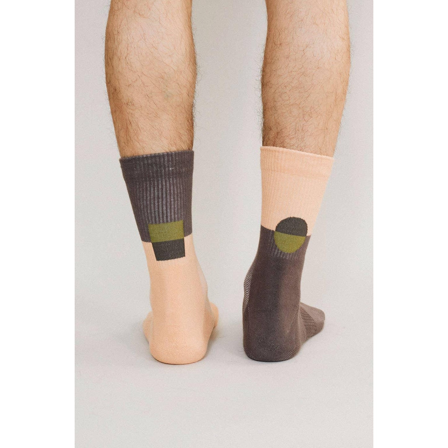 KC Crew Socks in Plum | Men's Mismatched Two-Tone Crew Socks | One Size Fits All