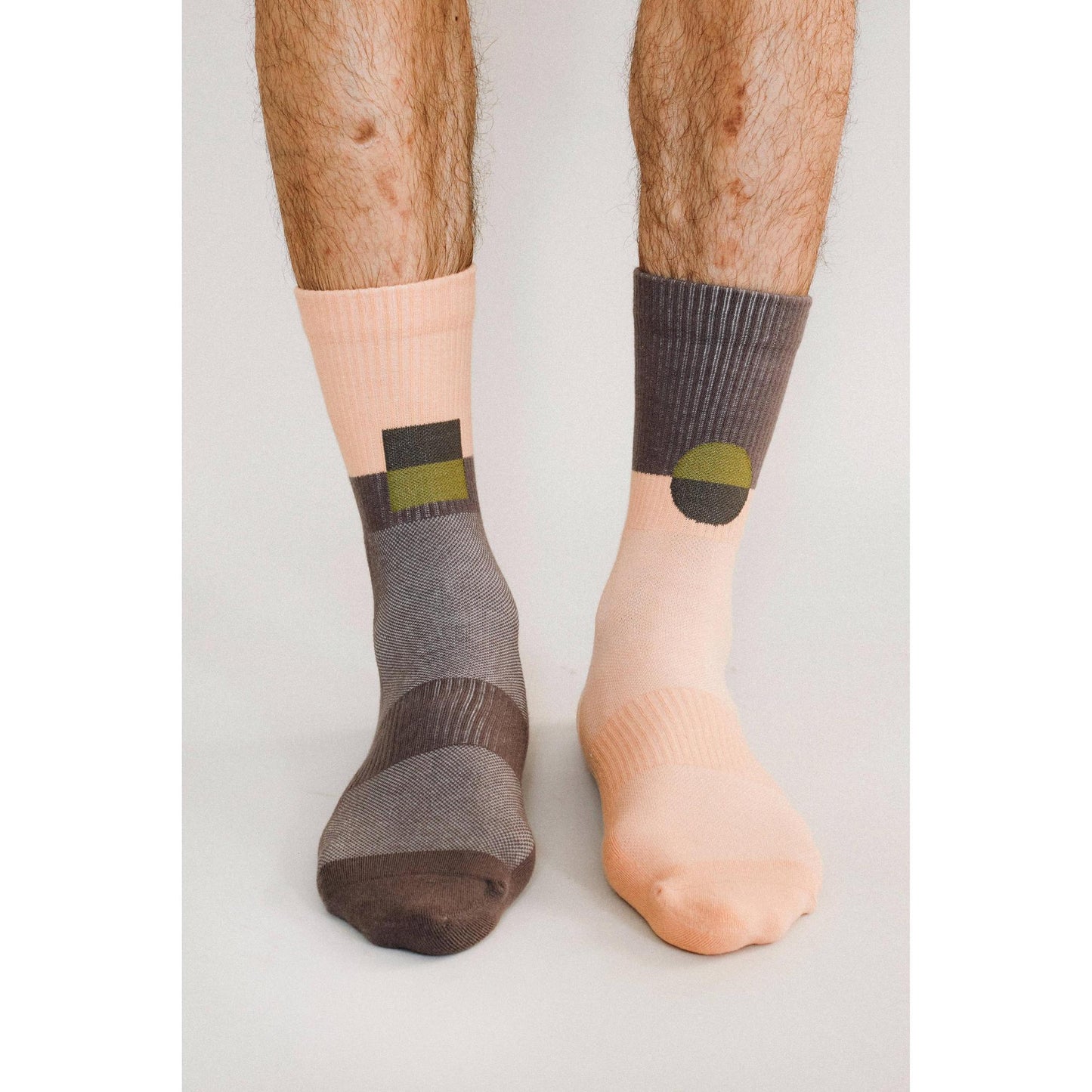 KC Crew Socks in Plum | Men's Mismatched Two-Tone Crew Socks | One Size Fits All