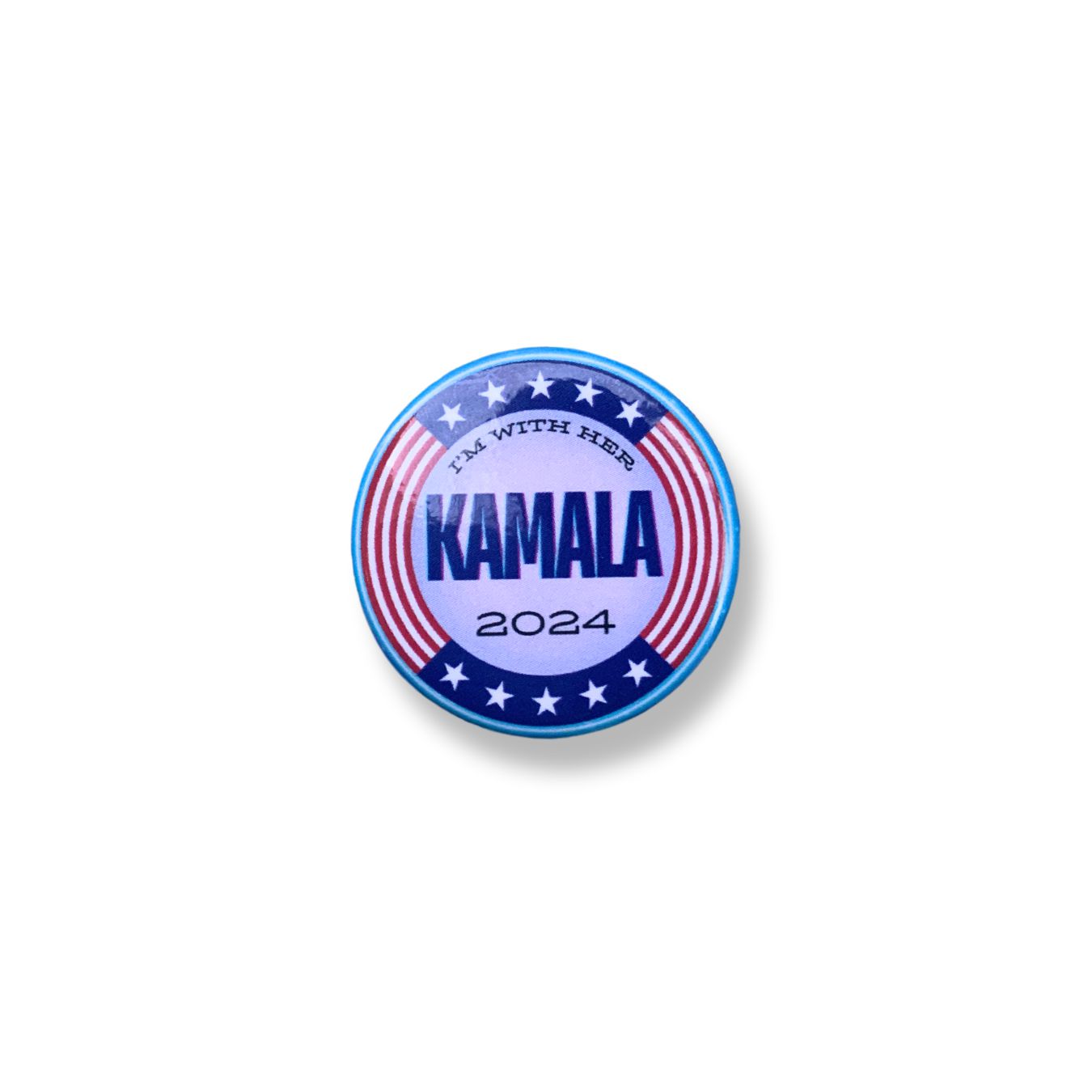 Kamala 2024 I'm With Her 1.25" Pinback Button Metal Pin