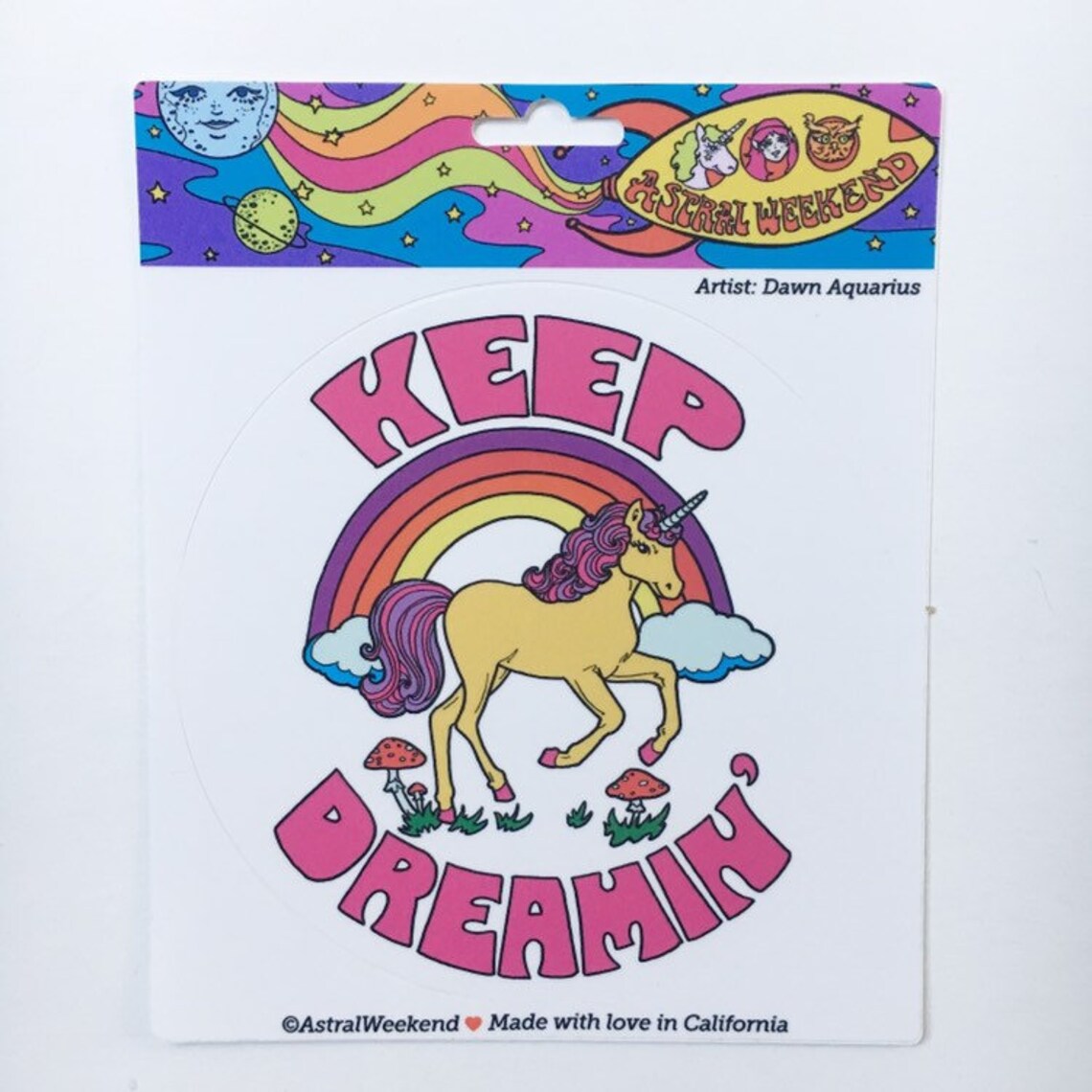 Keep Dreaming Unicorn Vinyl Sticker | 3"