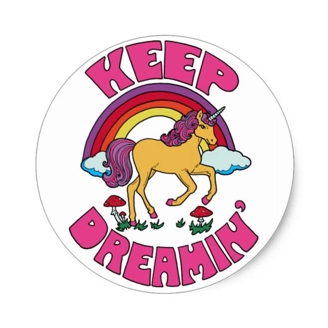 Keep Dreaming Unicorn Vinyl Sticker | 3"