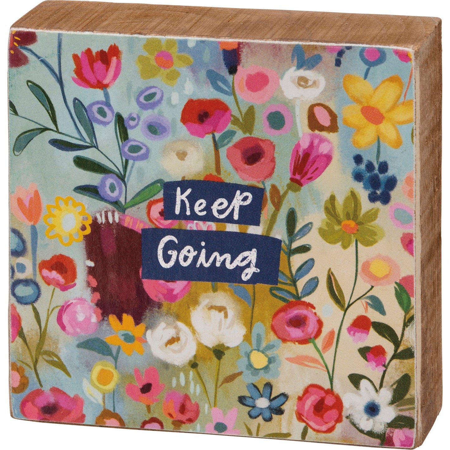 Keep Going Block Sign | 3" x 3" x 1"