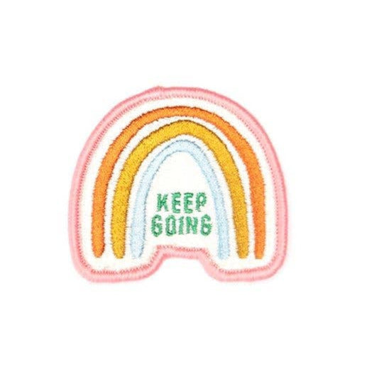 Keep Going Iron-On Patch in Rainbow Design | Embroidered Heat-transfer Patch