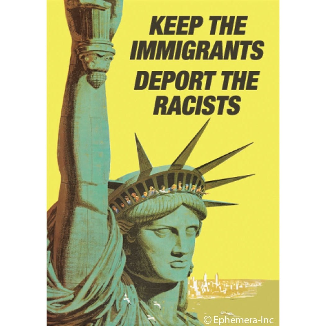 Keep The Immigrants Deport The Racists Fridge Magnet