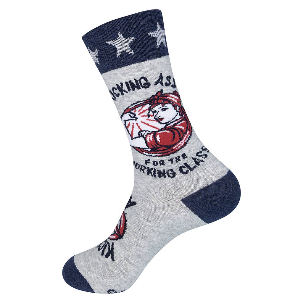 Kicking Ass for the Working Class Socks | Empowering Artwork Unisex Socks