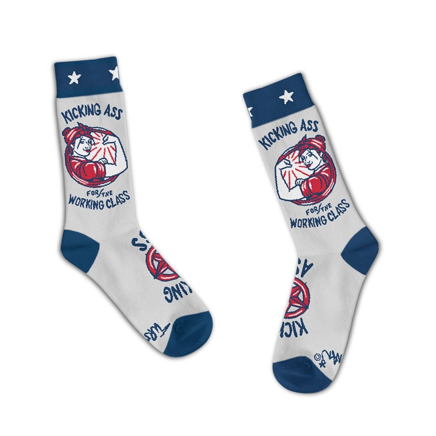 Kicking Ass for the Working Class Socks | Empowering Artwork Unisex Socks