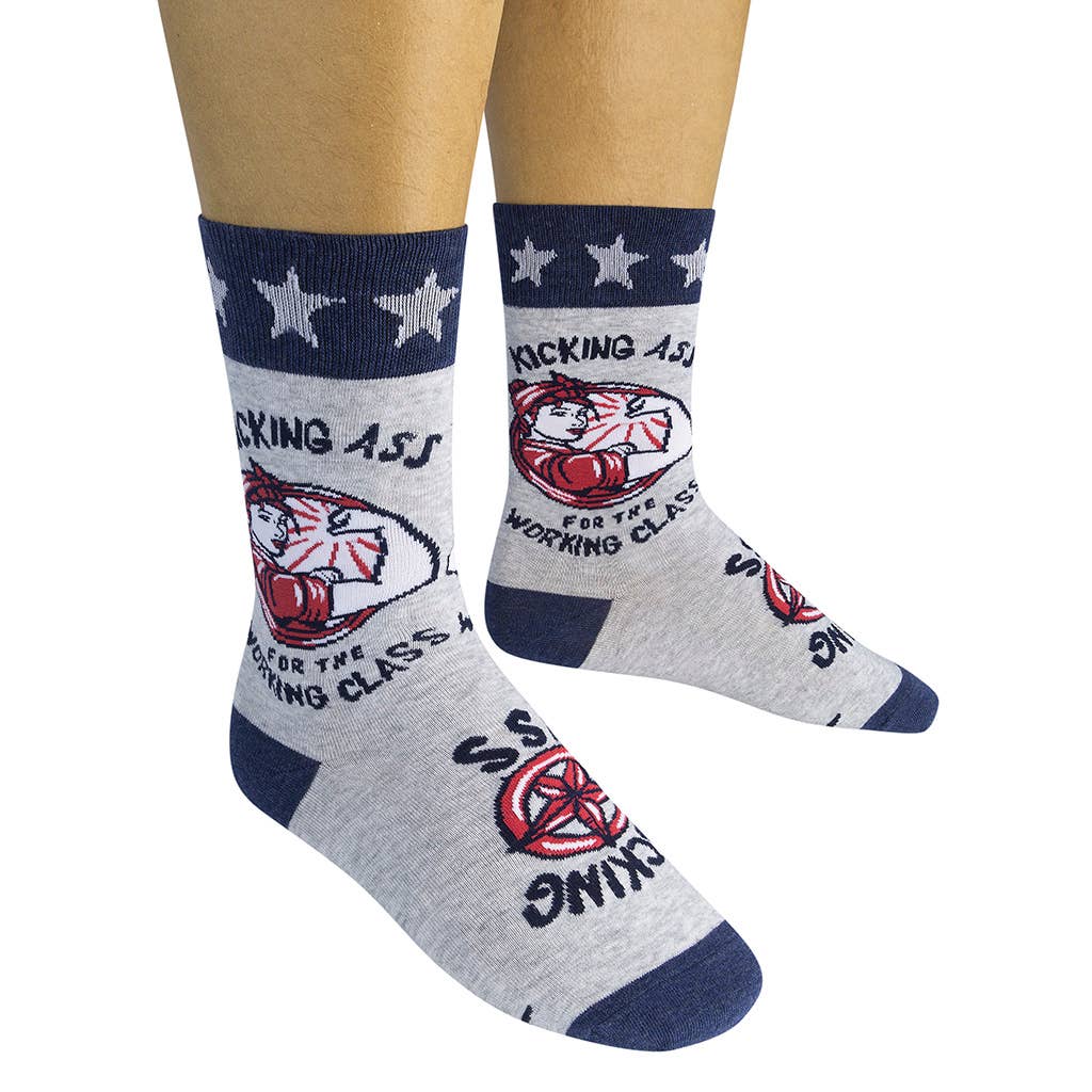 Kicking Ass for the Working Class Socks | Empowering Artwork Unisex Socks