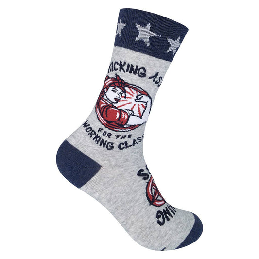 Kicking Ass for the Working Class Socks | Empowering Artwork Unisex Socks