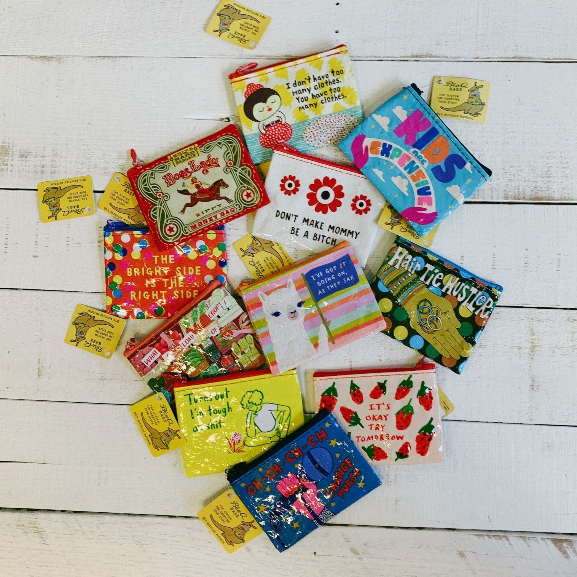 Kids Are Expensive Recycled Material Mini Zipper Coin Purse