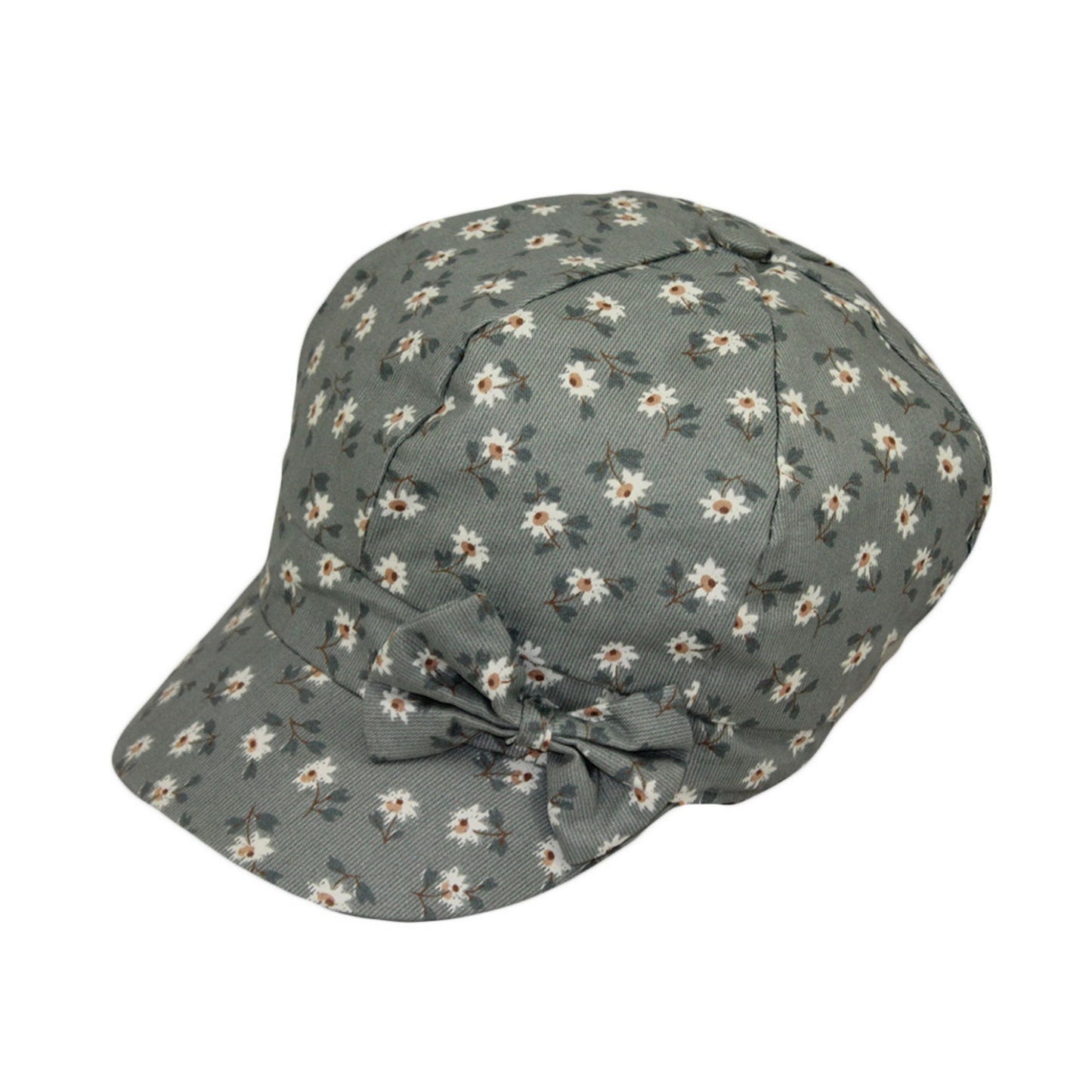 Kids Bow Spring Cap (Blue or Dark Pink) | 6 Panel Girls Hat