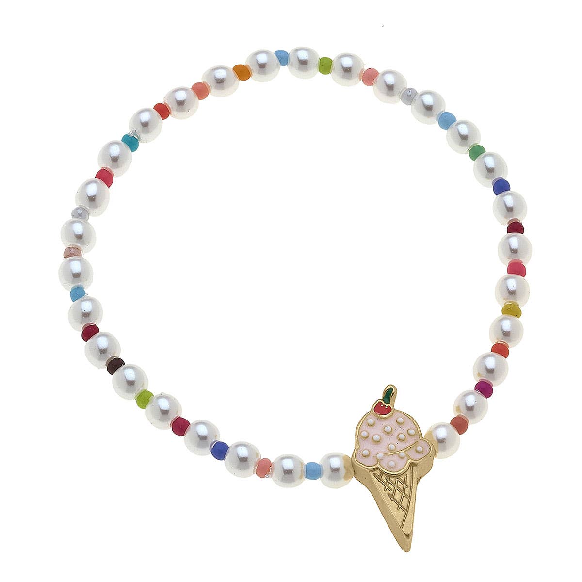 Kids Samantha Pearl Beaded Children's Bracelet with Cute Charm | Kids Fashion Beads Jewelry