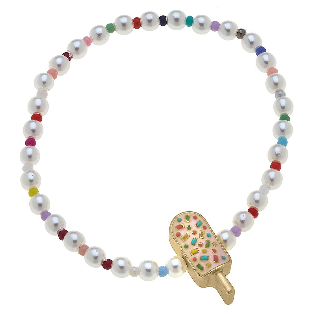 Kids Samantha Pearl Beaded Children's Bracelet with Cute Charm | Kids Fashion Beads Jewelry