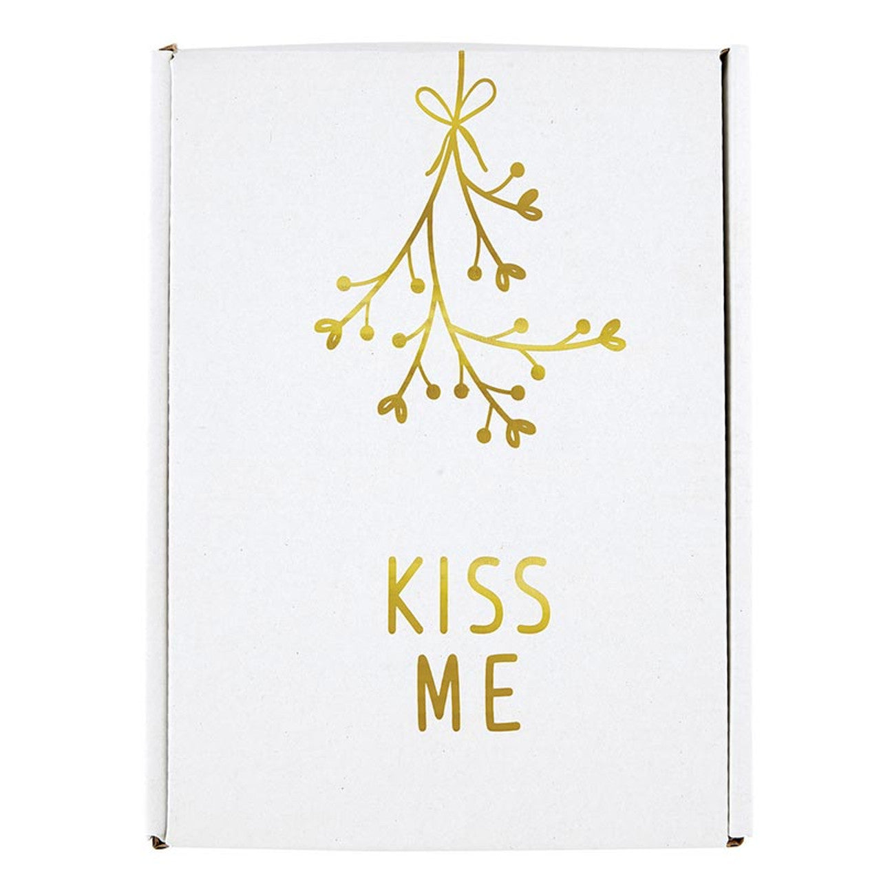 Kiss Me Mistletoe Holiday Kitchen Tea Towel | 20" x 29" Flour Sack Towel in Gift Box