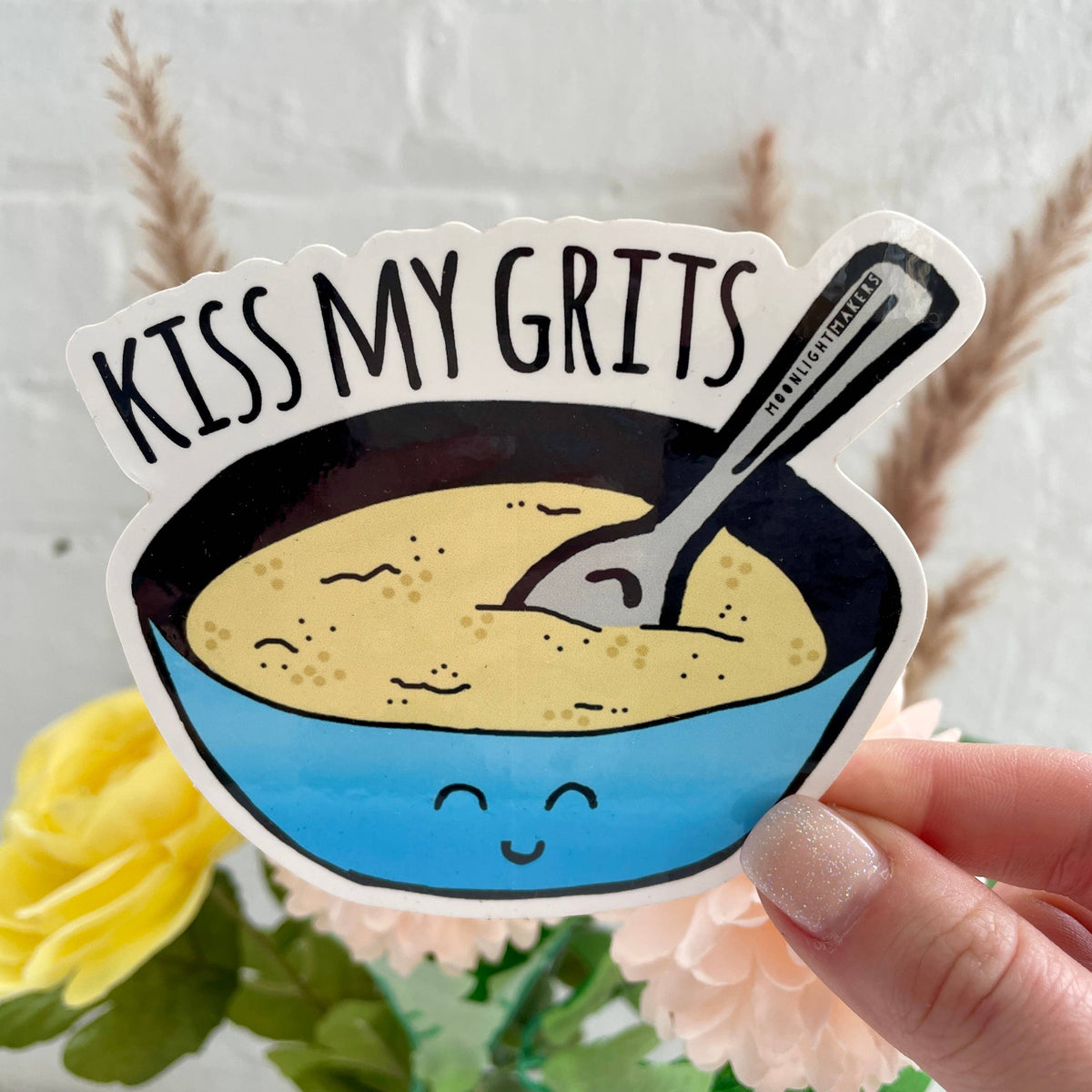 Kiss My Grits Southern Vinyl Sticker