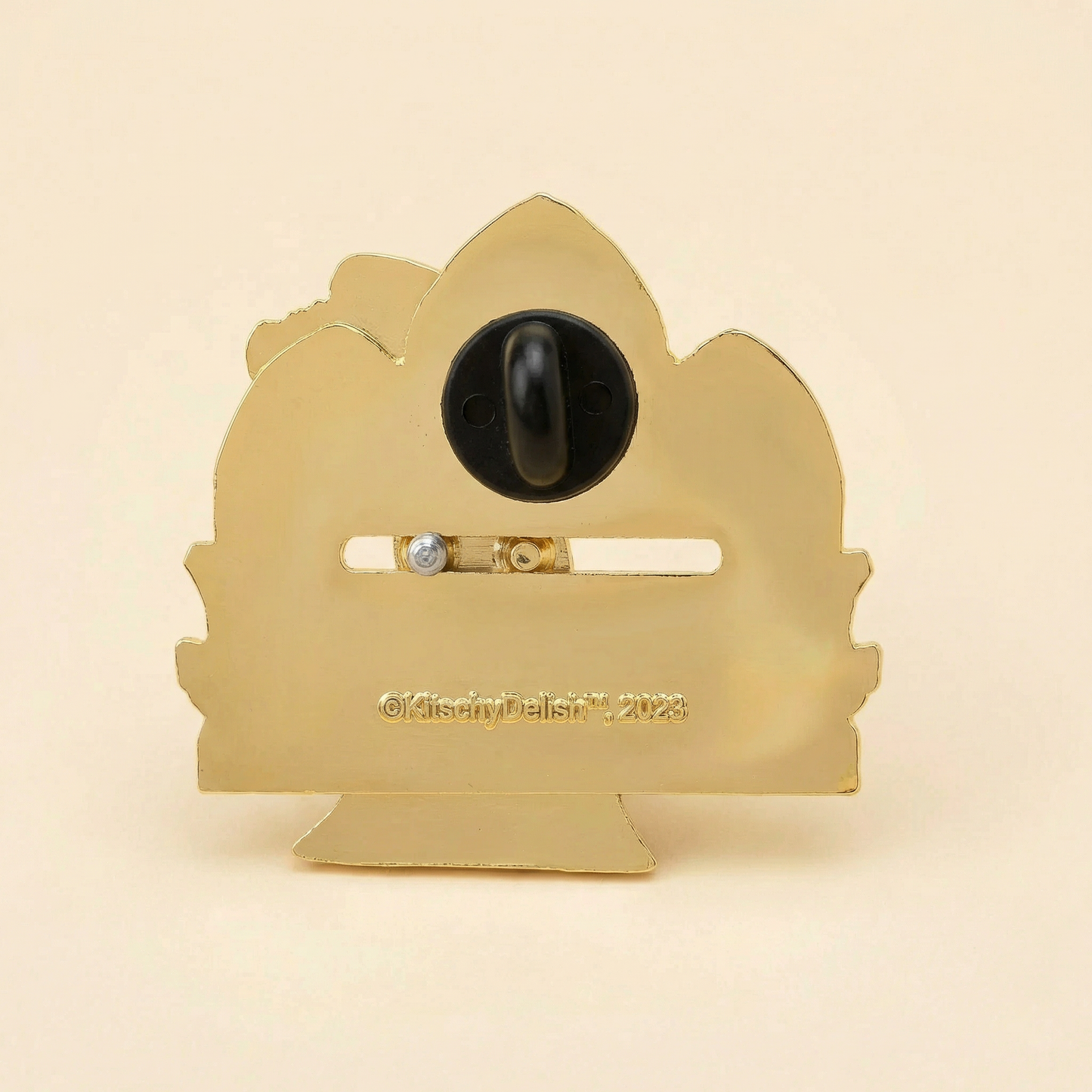 Kiss of Dracula Sliding Enamel Pin | Gothic Vampire Interactive Pin