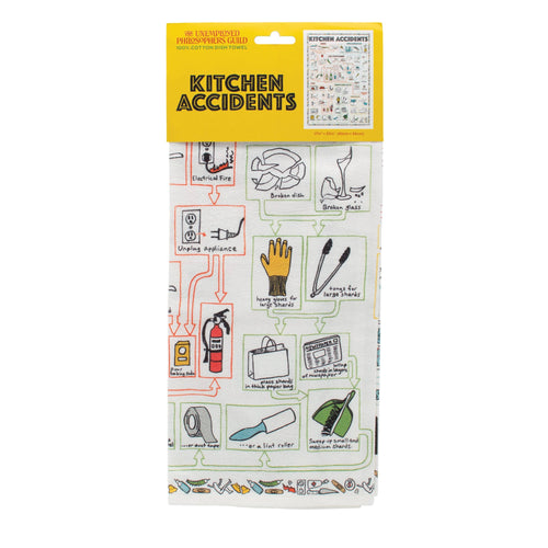 Kitchen Accidents Towel | Dish Hand Tea Towel | 17.25" x 25.5"