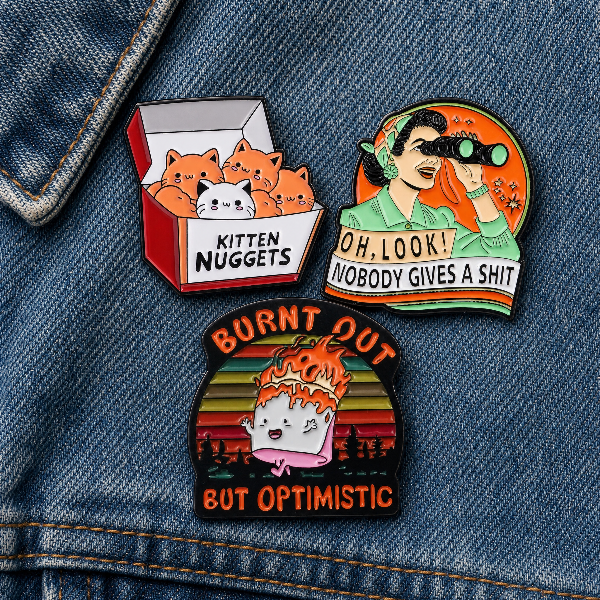 Oh Look Nobody Gives a Sh*t Enamel Pin