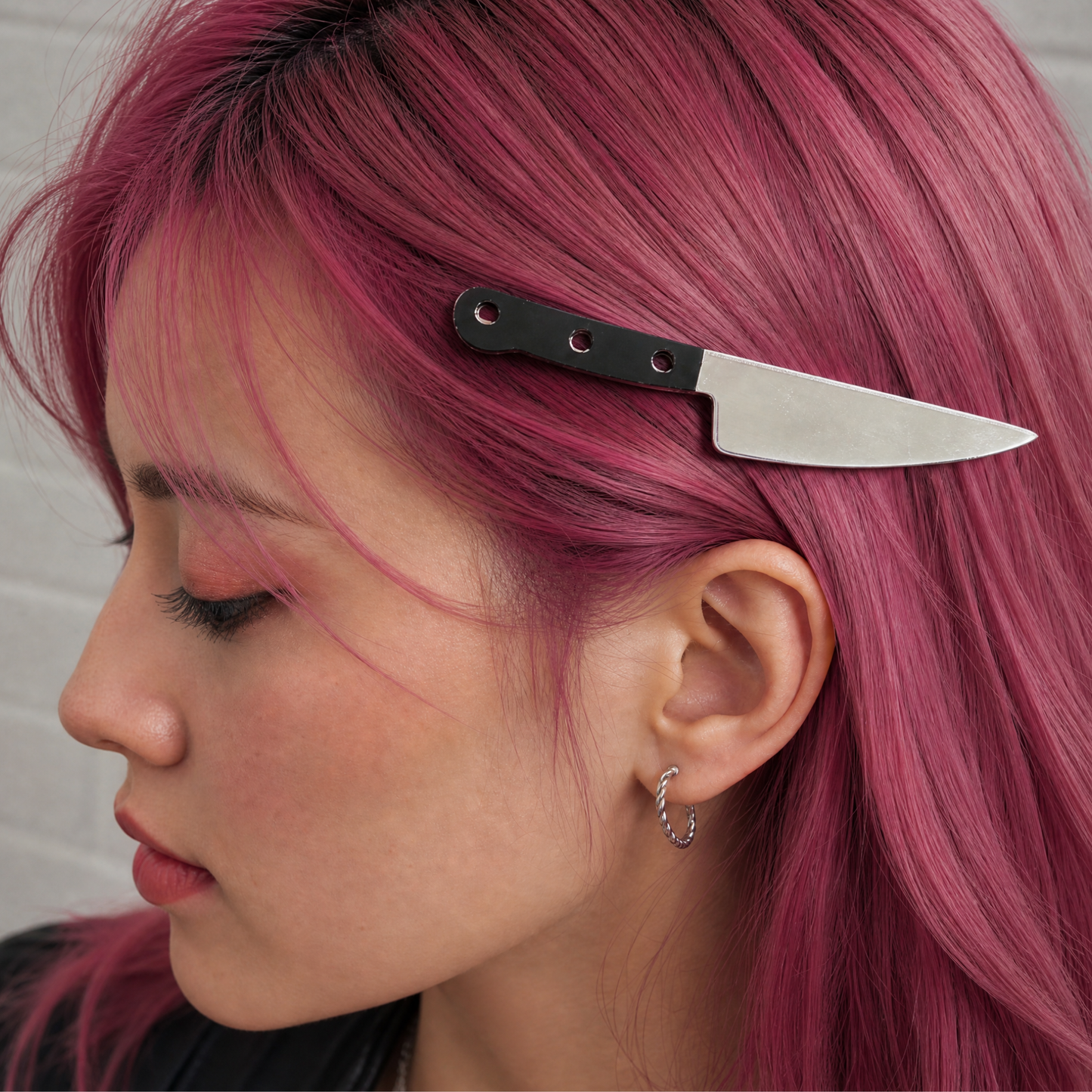 Knife Barrette Hair Clip | 5" Acrylic | Knifecore Hair Accessory