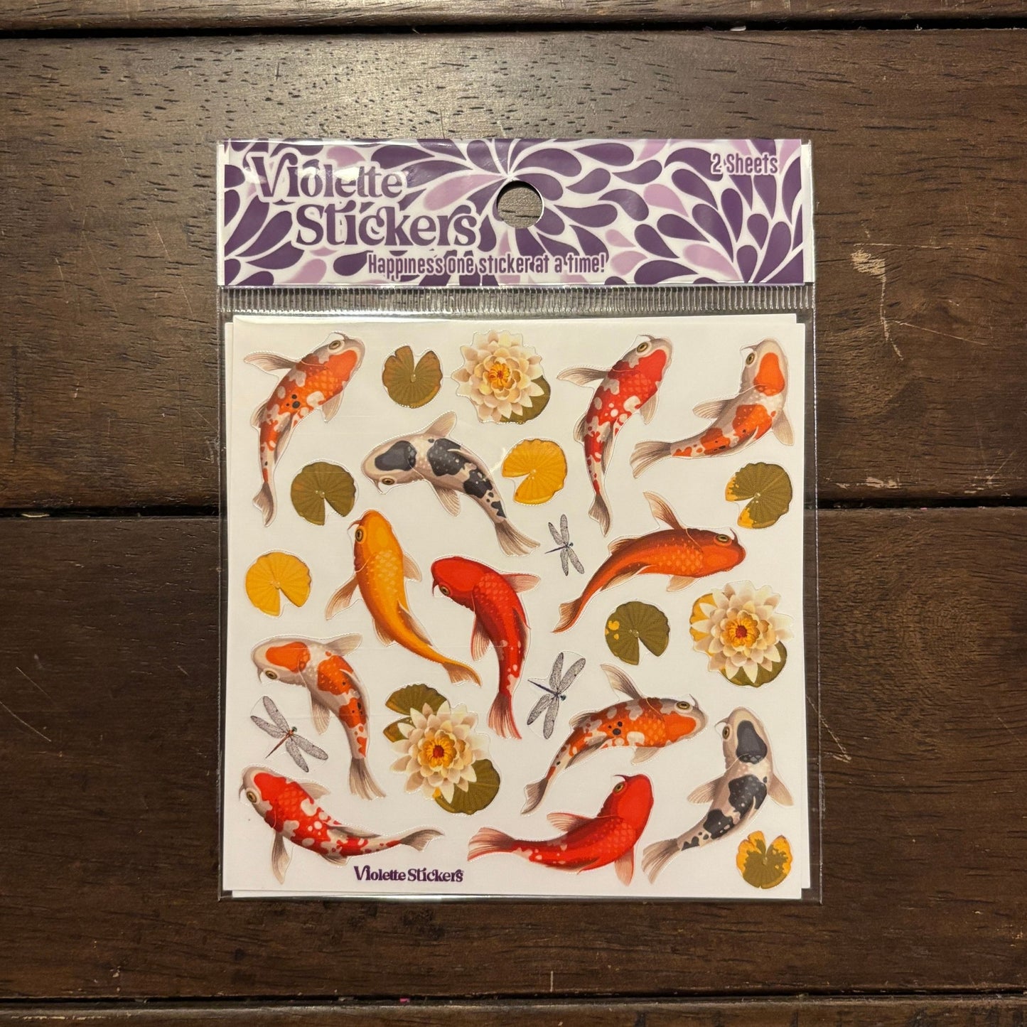 Koi Fish Stickers | 4" x 4" Stickers | 2 Sheets