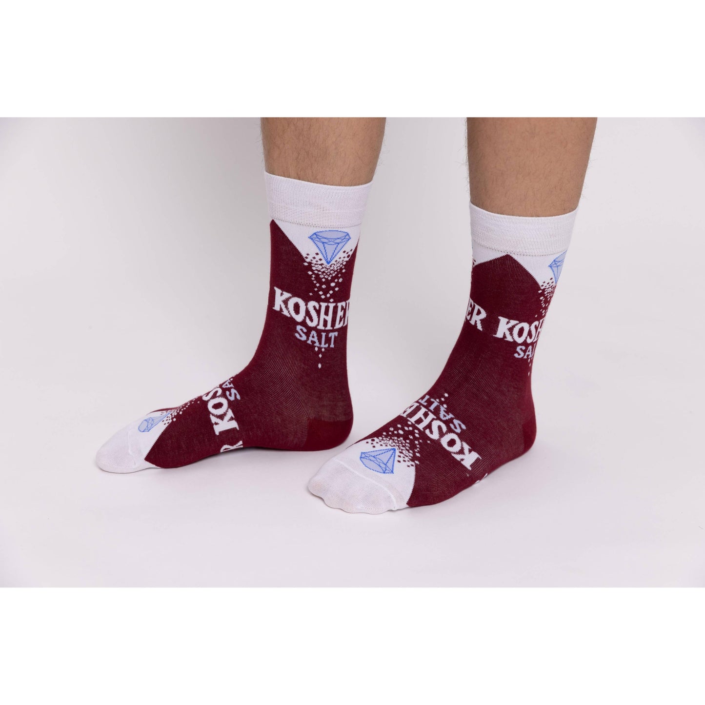 Kosher Salt Large Crew Socks – Fun Foodie Socks | Culinary Gift | Men's Sizing