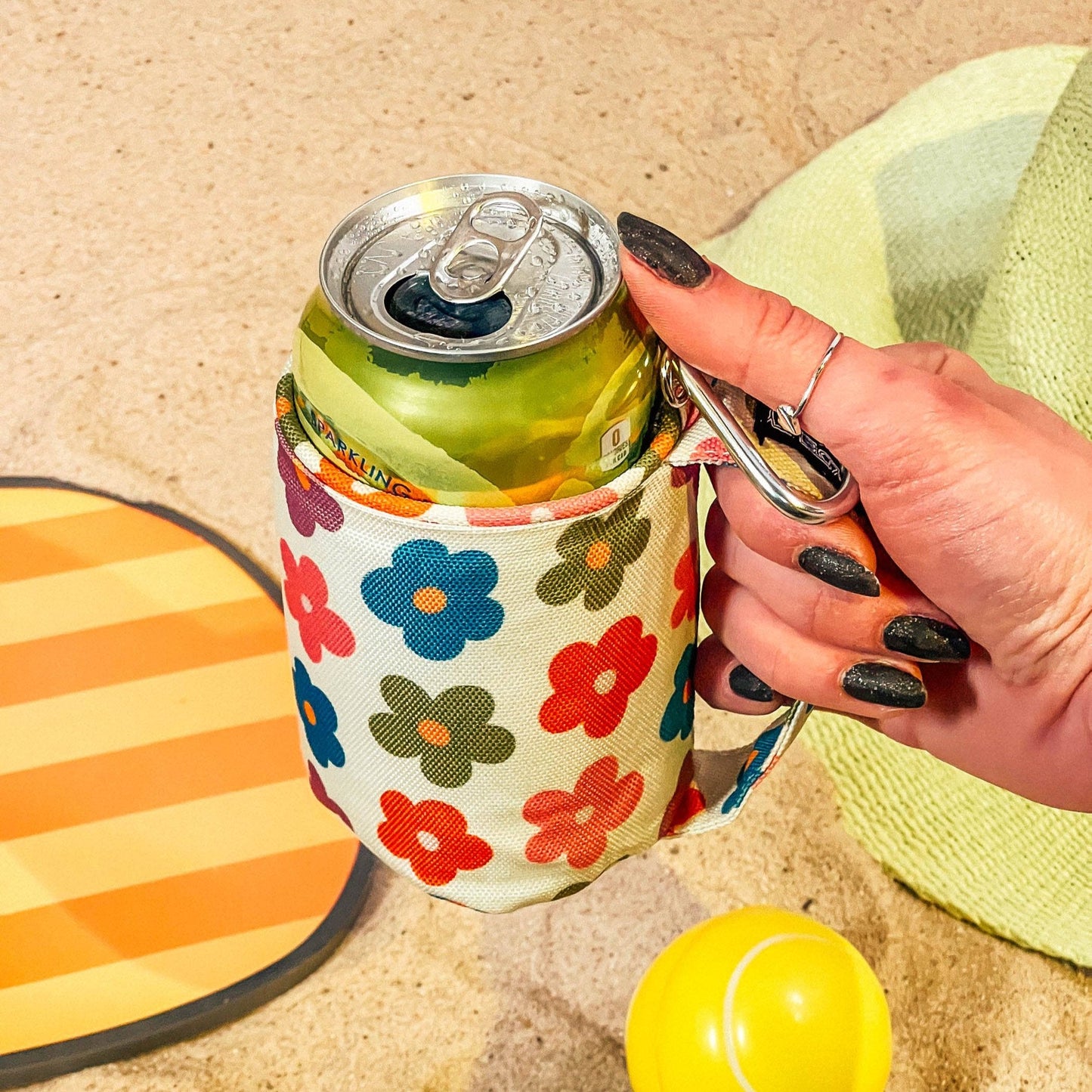 Külzee Multi Poppy Can Handle Cooler | Recycled rPET | Insulated Beverage Holder