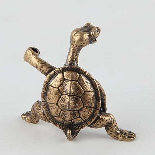 Kung Fu Turtle Incense Holder Bronze Unique Piece | Decorative Incense Stick Burner