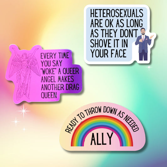 LGBT Ally Sticker Bundle | Glossy Die Cut Vinyl Sticker