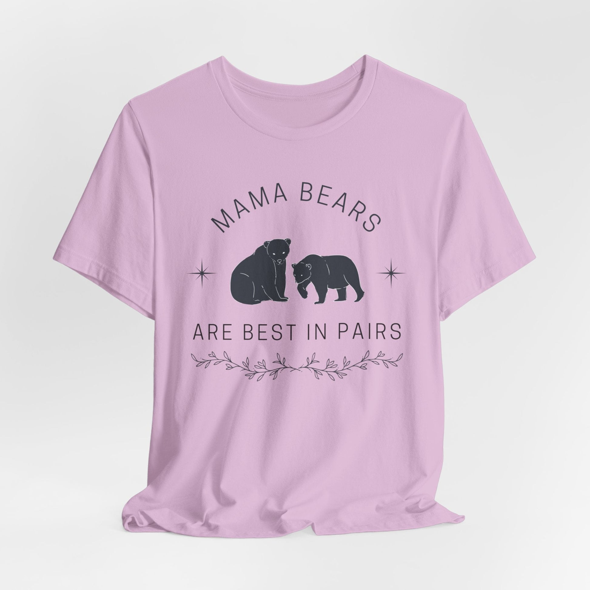 LGBT Moms "Mama Bears are Best in Pairs" Jersey Short Sleeve Tee | Mothers Day Lesbian Moms LGBTQ shirt